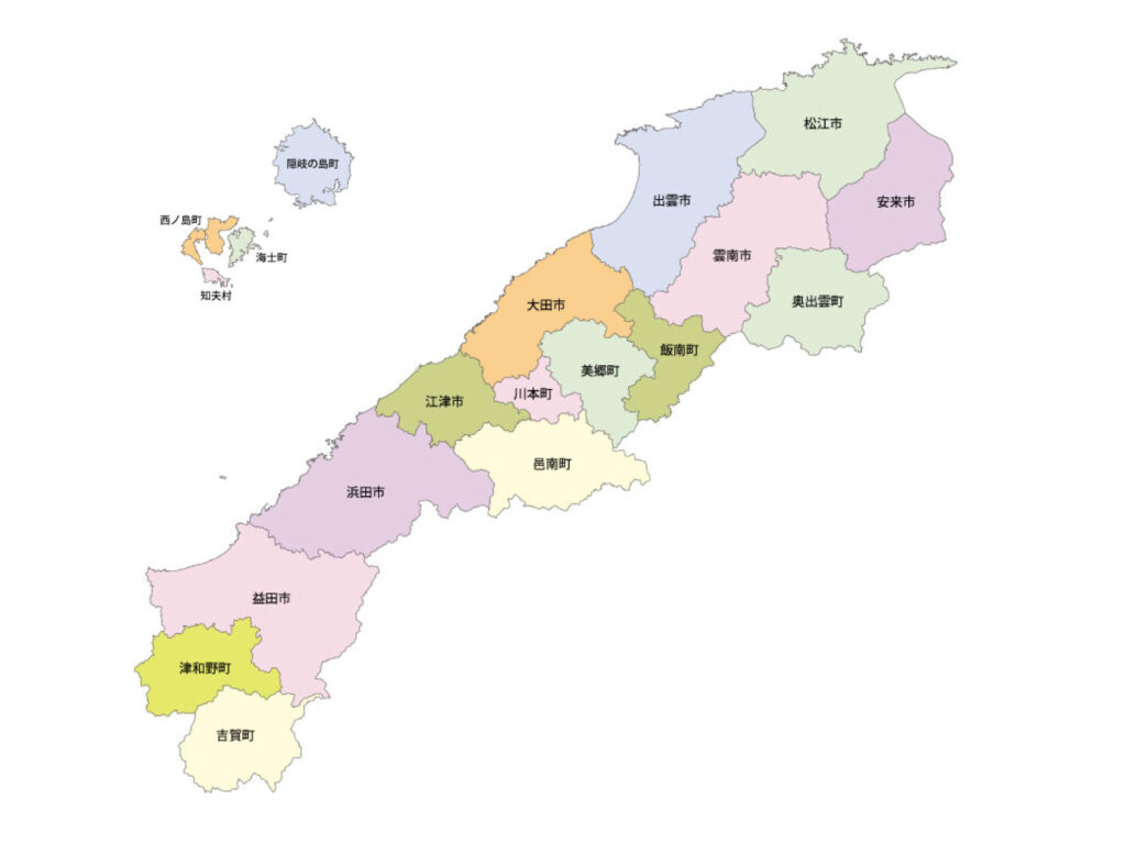 比較丸 結婚相談所の比較 島根県の地図 イメージ
