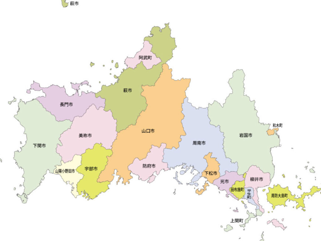 比較丸 結婚相談所の比較 山口県の地図 イメージ