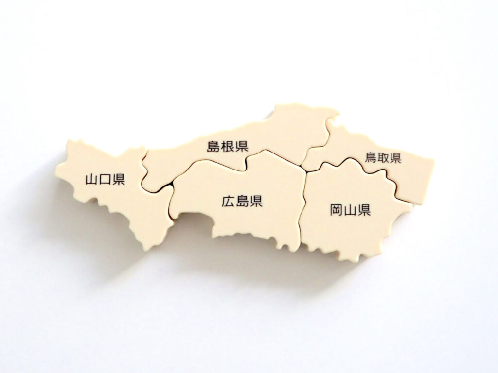 比較丸 結婚相談所の比較 中国地方の地図 イメージ